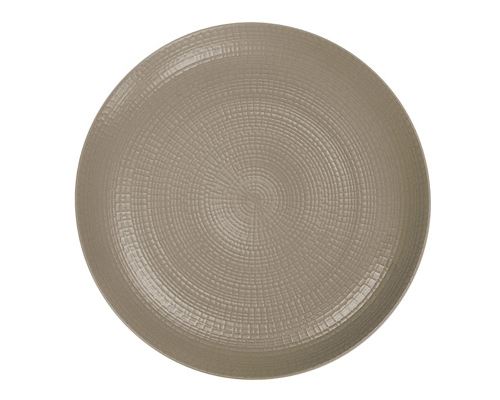 Les 6 assiettes plates rondes TERRE D'OMBRE - Modulo Nature (Grès) par Guy Degrenne