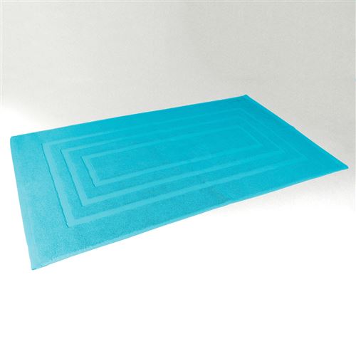 Tapis de bain 50 x 85 cm eponge unie vitamine Turquoise
