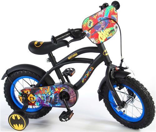 Volare Batman Velo Garcon 12 pouces 21 5 cm Garcon Frein a retropedalage Noir Velo enfant Achat prix fnac