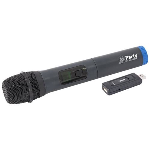 Système de microphone à main sans fil avec écran digital UHF via USB