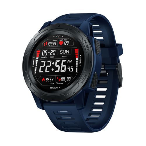 Montre Intelligente Zeblaze VIBE 5 PRO Pédomètre+Connexion téléphonique Android / IOS étanche -bleu