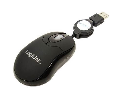 LogiLink Mini with retractable cable - muis