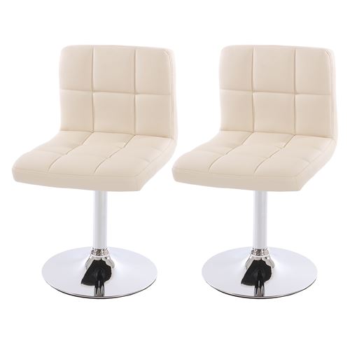 Mendler Beige Lot De 2 Chaise Interieur Non Pliable En Metal H. 80 Cm - Image 3