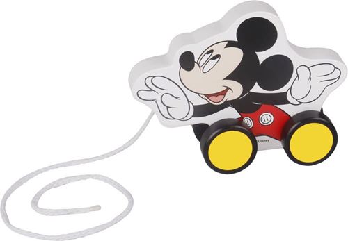 Disney pull figure Mickey Mouse 12,3 cm bois blanc/noir