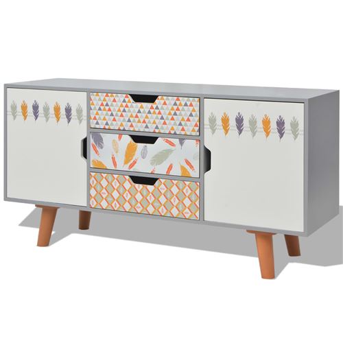 vidaXL Buffet 110 x 35 x 57 cm MDF Gris