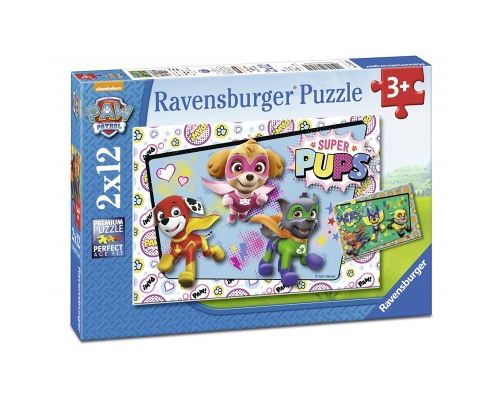 Puzzle 12 Pièces : 2 Puzzles - Pat' Patrouille, Ravensburger