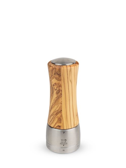 Peugeot Saveurs - Moulin à poivre manuel en bois d'olivier u'Select 16 cm - 6,25'