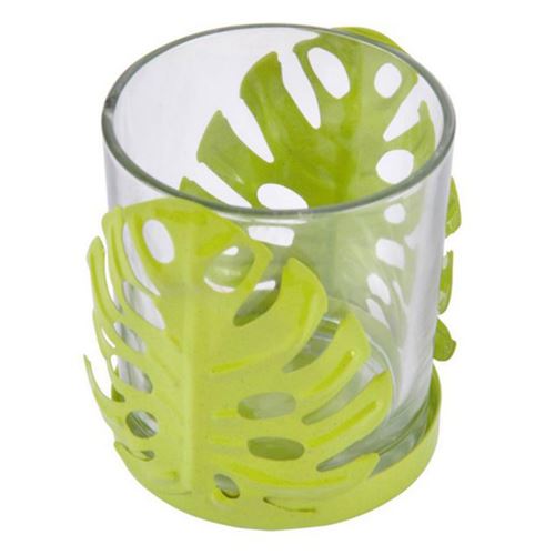Paris Prix Vert Photophore En Verre "Jardin D'hiver" 8Cm Clair