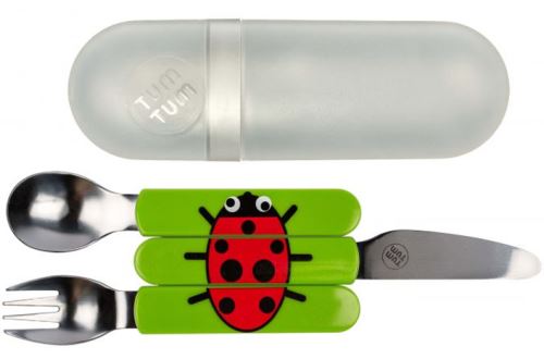Lot de 3 Couverts puzzle avec étui Bugs