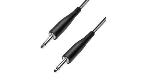 Câble instrument Paccs 2X J6.35mm 6M Noir Câble jack noir Jack 6,3 mm