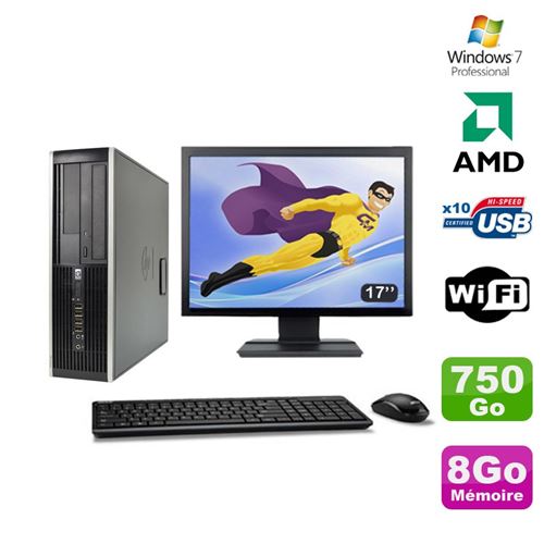 Pc hp compaq 6005 pro sff amd 3ghz 8go 750go graveur wifi win 7 pro 17' État correct -  reconditionné disponible sur Fnac