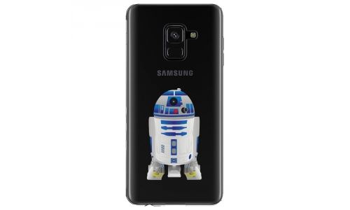 Coque souple pour Samsung Galaxy A8-Plus 2018 avec impression Motifs robot
