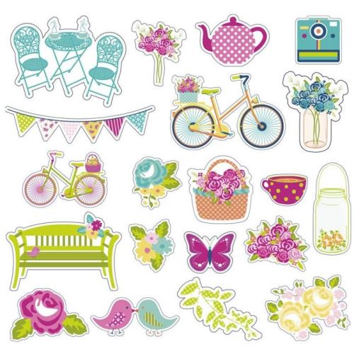 20 formes découpées pour scrapbooking Dimanche à la campagne
