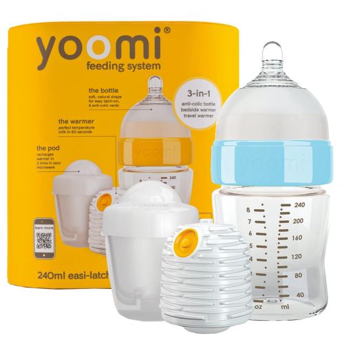 YOOMI Biberon auto-chauffant 240 ml Bleu