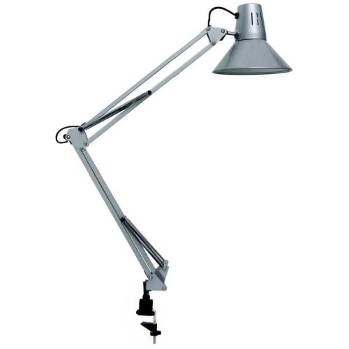 Lampe a poser Architecte de bureau articulée hauteur 90 cm diametre 17 cm E27 25W gris