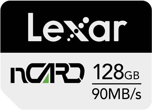 Carte Mémoire Lexar nCARD 128 Go Nano pour Téléphones Huawei - Noir+Blanche