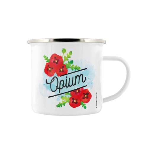 Tasse à fleurs poison en émail - Opium