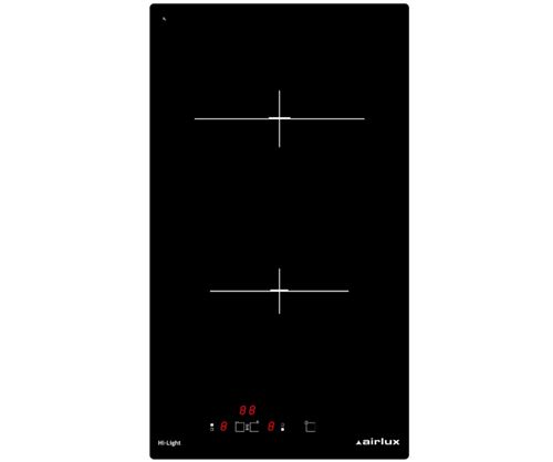 Airlux ATH320S - Vitrocéramique - 2 plaques de cuisson - Niche - largeur : 27 cm - profondeur : 49 cm - noir