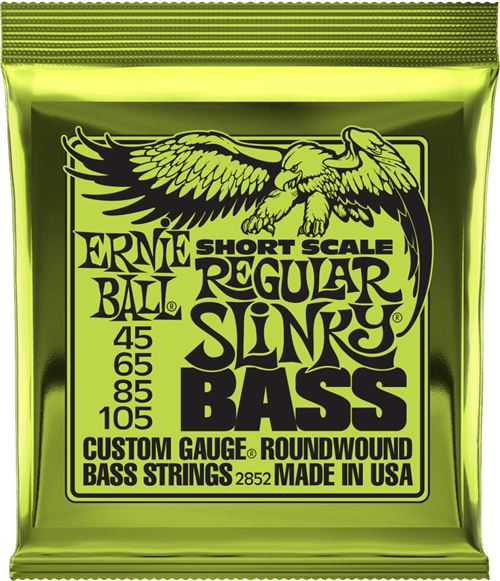 Ernie Ball 2852 - Jeu de cordes basse Regular Slinky short scale - 45-105