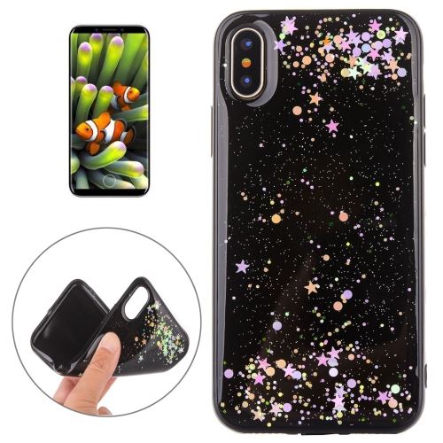 Iphone X / Xs Coque Protection Tpu Effet Brillant Noir Als81680