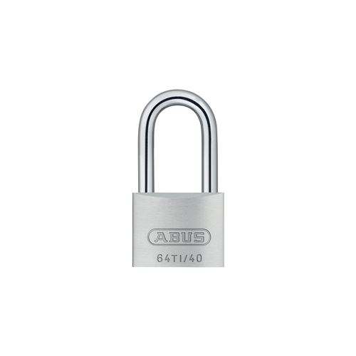 Abus Argenté Cadenas Titalium 64Ti/45 45 Mm Aluminium Nano Protect 5 Goupilles Acier Cémenté Gris Aluminium - Neuf - Image 4