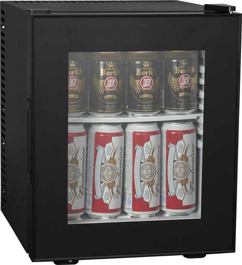 Brandy Best SILENT200GLASS Mini-bar vitré 19 litres Noir totalement silencieux