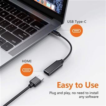 Adaptateur USB-C Vers HDMI Aura 4K 30Hz En Métal - Neuf, Garantie 1 An, Compatible Universel
