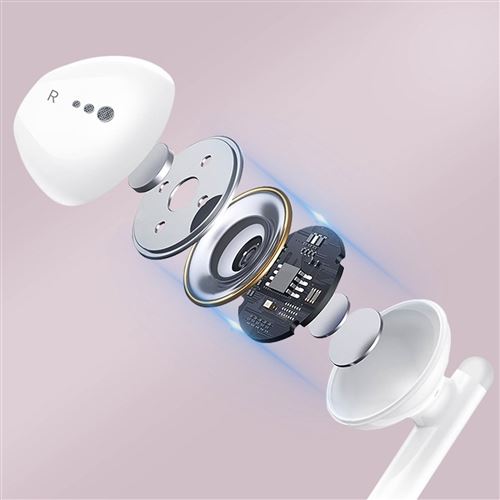 Ecouteurs filaire USB-C 1.2 m Blanc - KONROW - CAS_KON_KE-BTL 