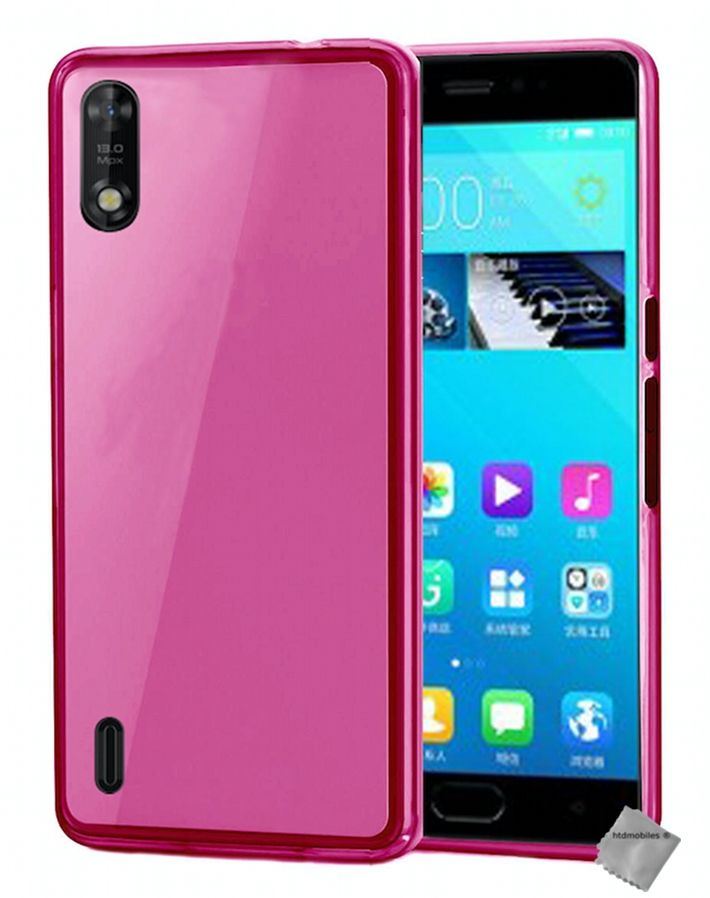 Coque Silicone Fine + Film écran Pour Altice S33 - Rose - Protection Contre Chocs Et Rayures