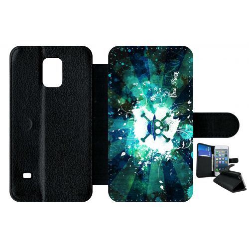 Etui à rabat samsung galaxy s5 manga one piece tete de mort