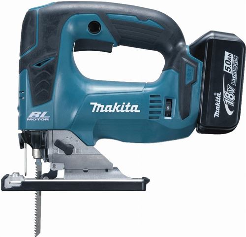 Scie Sauteuse 18 V Li-Ion 5 Ah Makita - 2 Batteries, Chargeur, Coffret - Djv182Rtj