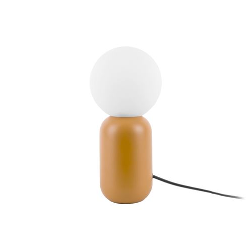 Leitmotiv - Lampe à poser design boule Gala - H. 32 cm - Jaune ocre - Gala