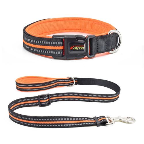 Meilleurs prix pour Collier Laisse KELLY PET Réfléchissant pour chien - Orange (Taille: M)