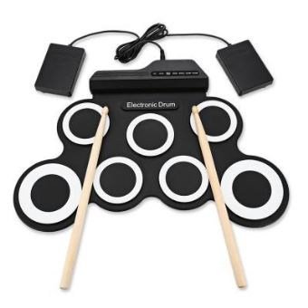 0€57 sur Kit de batterie drum numérique portable pads en silicone  portable-Homtechfrance, Piano numérique, Top Prix