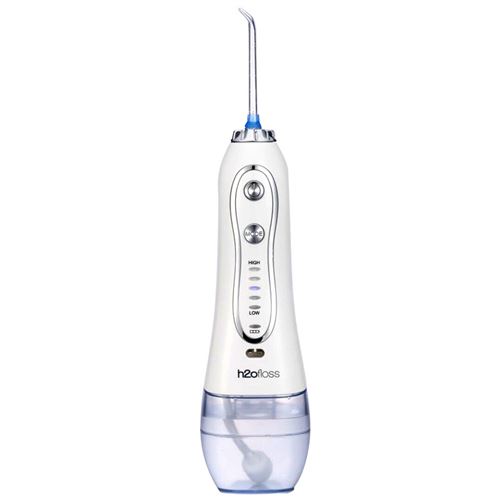 Hydropulseur Portable Sans Fil ,Rechargeable, 300ML, 3 Mode 4 Busettes Irrigateur Electrique- Blanc