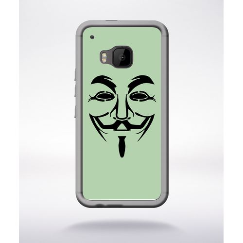 Coque Anonymous Vert Compatible Htc One M9 Transparent