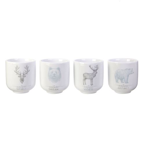 Coffret 4 tasses à expresso SNOW - style scandinave - Du Bruit Dans La Cuisine