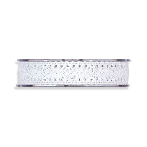 ruban dentelle blanc 10mmx10m - 2483P 01