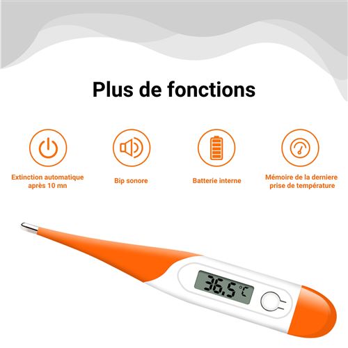 Thermomètre Medical Numérique Rectale Buccal Axillaire Aisselle LCD –  Daffodil HPC400 – Température Fièvre Adulte Enfant Bébé - Thermomètre bébé  - Achat & prix