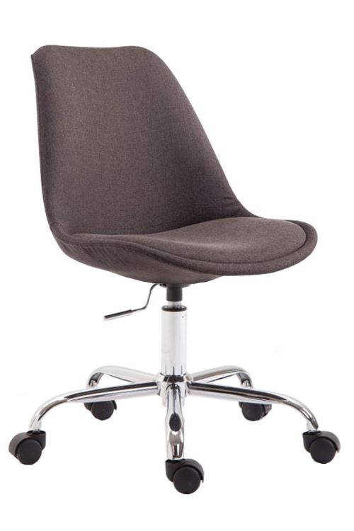 Chaise de Bureau Toulouse avec Revêtement en Tissu Réglable en Hauteur et Pivotante- Couleur Gris Foncé