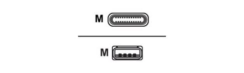 Mobilize - USB-kabel - USB-C (M) naar USB (M) - 1 m - zwart