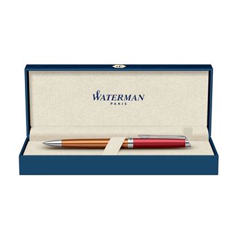 WATERMAN Hemisphere Stylo bille, Vermillon, recharge bleue pointe moyenne, Coffret cadeau