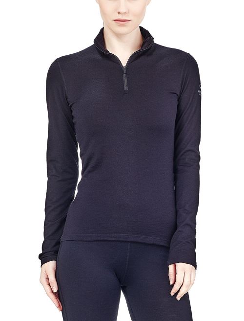 Icebreaker Oasis Sous vêtement thermique manches longues 1/2 zip Femme