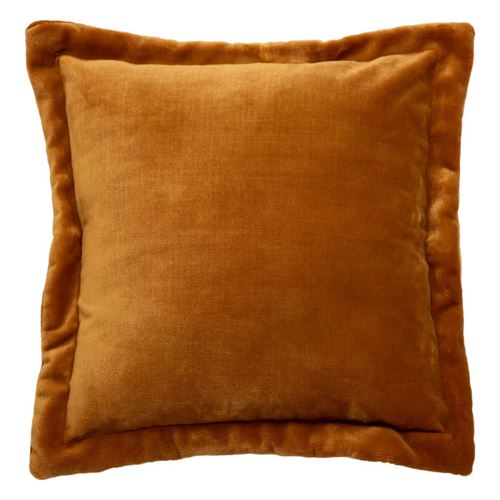 Non Communiqué Jaune Atmosphera Créateur D'intérieur - Coussin Déco Flanelle "Cuddly" 53X53cm Cumin