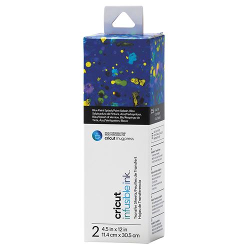 Feuilles De Transfert Pour Mug Press - Splash Bleu - 114 x 305 Cm - Cricut