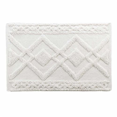 Non Communiqué Blanc Tapis De Bain Jacquard "Gladis" 50X80cm