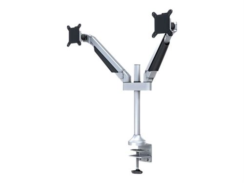 Multibrackets M VESA Gas Lift Arm Dual - Kit de montage (2 bras articulés) - pour 2 écrans LCD - aluminium - argent - Taille d'écran : 15-32 - ordinateur de bureau