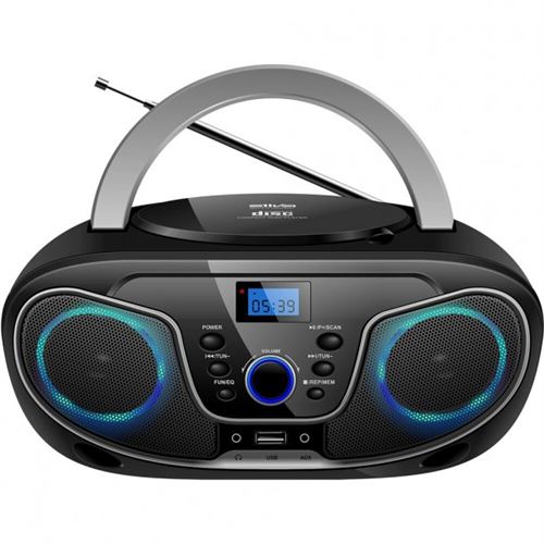 Silva Schneider MPC 19.4 USB Radio-lecteur CD FM AUX, CD, USB noir, argent