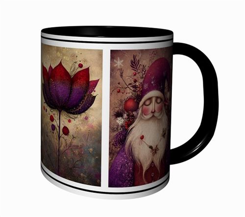 Non Communiqué Mug Tasse À Café - Mug Noel Artistique Illustration Vintage Noël Cadeau De Fetes De Fin D' Annee 4818