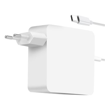Chargeur Secteur USB C pour MacBook Charge Rapide 61W Câble 1.7m Moxie Blanc - 1